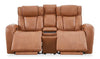 Shaquille O’Neal Home Titan 81" Genuine Leather Power Reclining Loveseat with Shaq-o-pedic Comfort – Earth | Causeuse à inclinaison électrique Titan de Shaquille O’Neal Home de 81 po en cuir véritable avec confort Shaq-o-pedic - terre