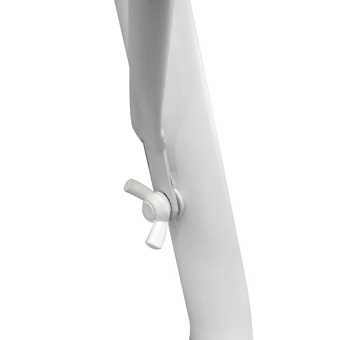 Outsunny Adjustable Balcony Hanging Railing Table, White
