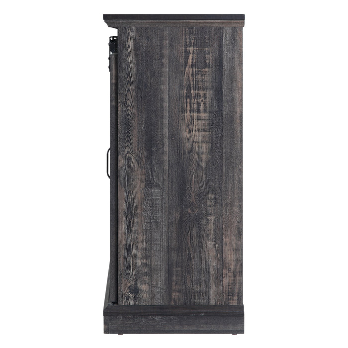 Manhattan Comfort Myrtle 60\" TV Stand with 2 Sliding Doors - Heavy Brown