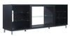 Manhattan Comfort Brighton 60\" TV Stand with Glass Shelves & Media Wire Management - Onyx