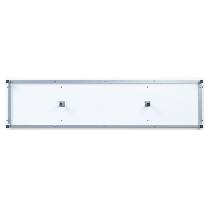 Manhattan Comfort Brighton 60\" TV Stand with Glass Shelves & Media Wire Management - White