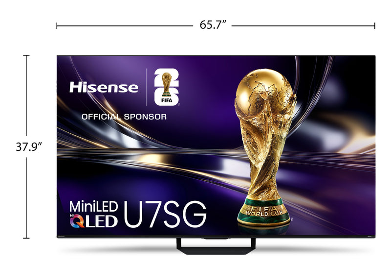 Hisense 75\" U7SG Mini-LED QLED 4K UHD AI Anti-Glare TV (75U7SG) - 2026 Model