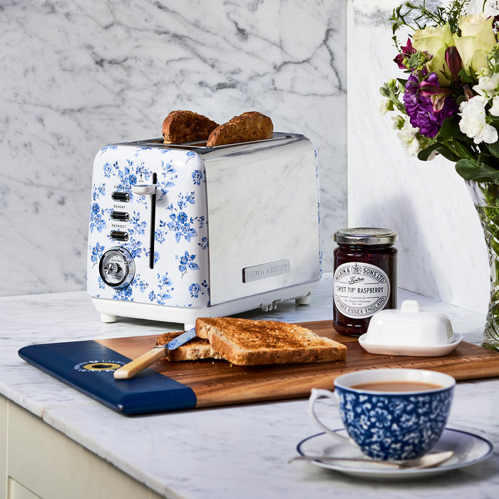 Laura Ashley Stainless Steel 2-Slice China Rose Toaster - VQ-SBT582-LACR-CA