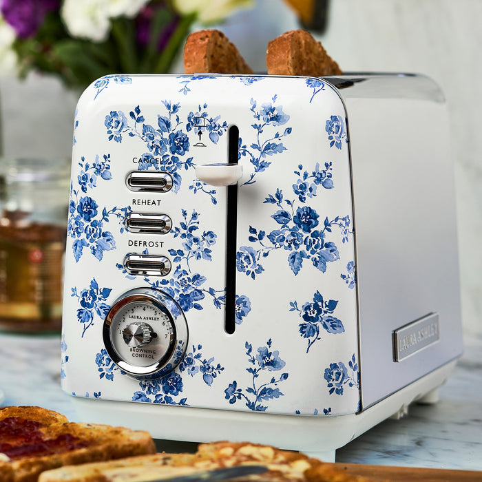 Laura Ashley Stainless Steel 2-Slice China Rose Toaster - VQ-SBT582-LACR-CA