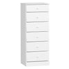 Astrid 6-Drawer Tall Chest - White