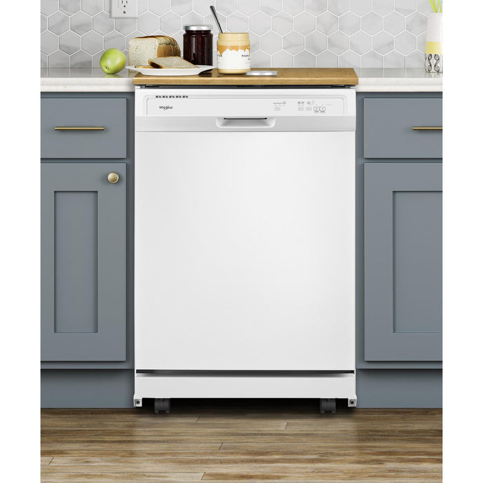 Whirlpool 24\" 64 dBA Portable Front-Control Dishwasher - White - WDP370PAHW