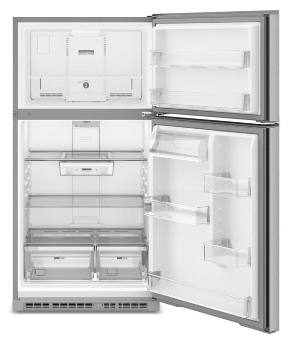 Whirlpool 32.8\" 21 Cu. Ft. Top Freezer Refrigerator - Fingerprint Resistant Stainless - WRTX7421TZ