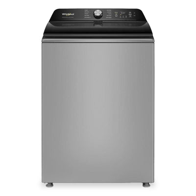 Whirlpool 6.1 Cu. Ft. Smart Top Load Washer with Removable Agitator – Radiant Silver - WTW8507TR | Laveuse intelligente Whirlpool à chargement par le haut de 6,1 pi3 avec agitateur amovible - argenté radieux - WTW8507TR