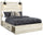 ["Abby Platform Side Storage Bed with LED Lights & USB Ports, White - Queen Size"]
