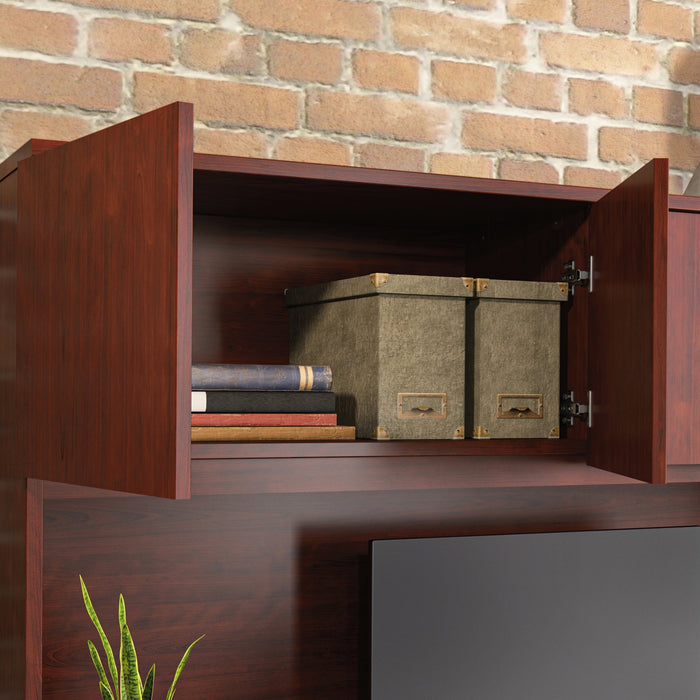 Affirm 59.06\" Commercial Grade Office Hutch with 2 Cabinets - Classic Cherry