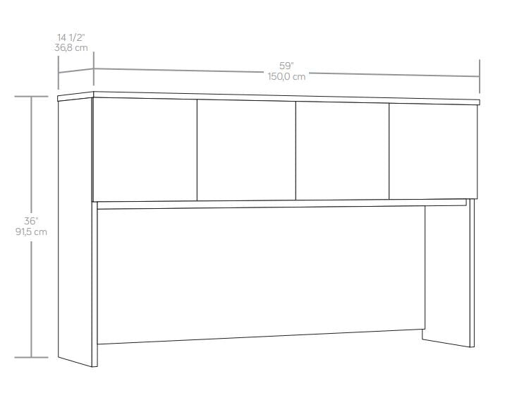 Affirm 59.06\" Commercial Grade Hutchwith 2 Storage Cabinets - Noble Elm