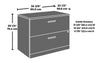 Affirm 35.43" Commercial Grade 2-Drawer Filing Cabinet - Classic Cherry|Classeur Affirm de 35,43 po de qualité commerciale à 2 tiroirs - cerisier classique