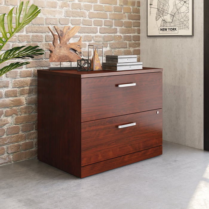 Affirm 35.43\" Commercial Grade 2-Drawer Filing Cabinet - Classic Cherry
