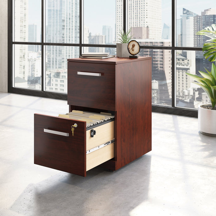 Affirm 15.55\" Commercial Grade 2-Drawer Filing Cabinet - Classic Cherry