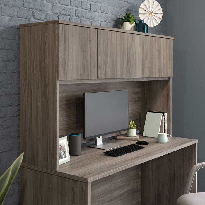 Affirm 59.06\" Commercial Grade Hutch with 2 Cabinets - Hudson Elm