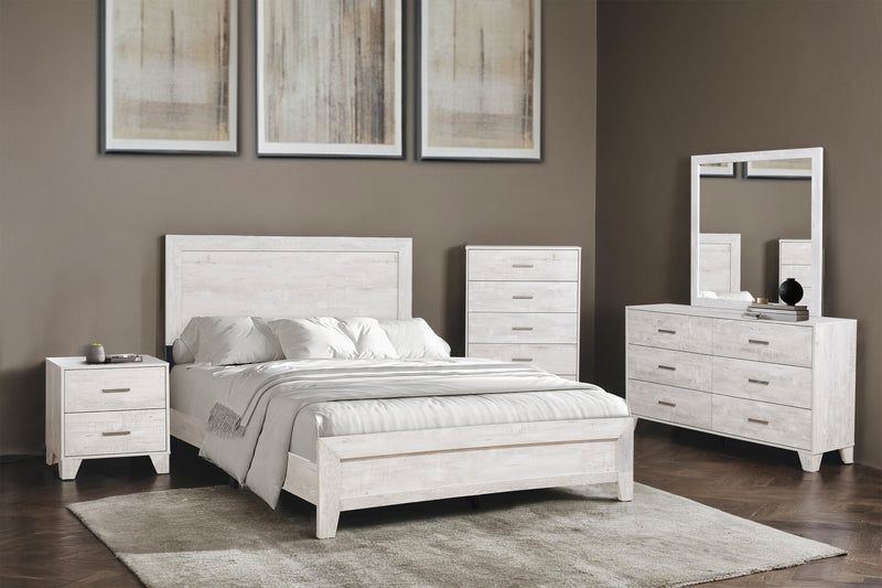 Arbor Bedside 2-Drawer Nightstand, 20.1\"W x 23.8\"H - Driftwood White
