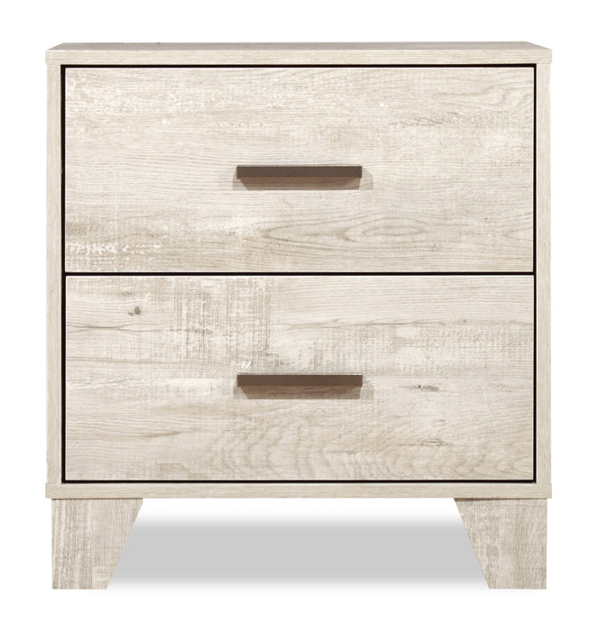 Arbor 6pc Bedroom Set with Panel Bed, Dresser, Mirror & Nightstand, Driftwood White  - Queen Size