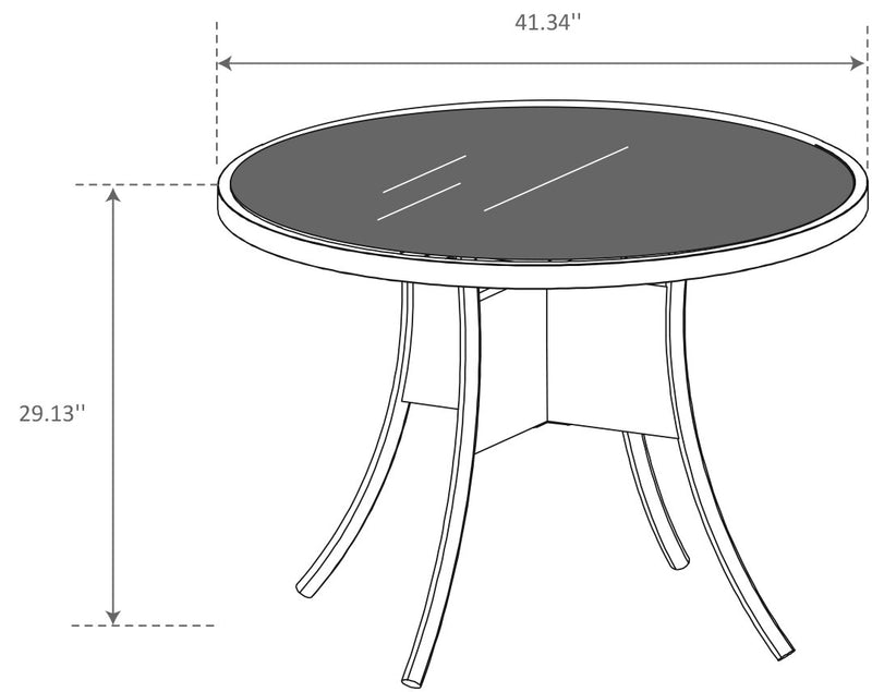 Arizona 5-Piece Outdoor Patio Set with Round Table & 4 Chairs - Hand-Woven Resin Wicker, Round Glass Table Top, UV & Weather Resistant - Black