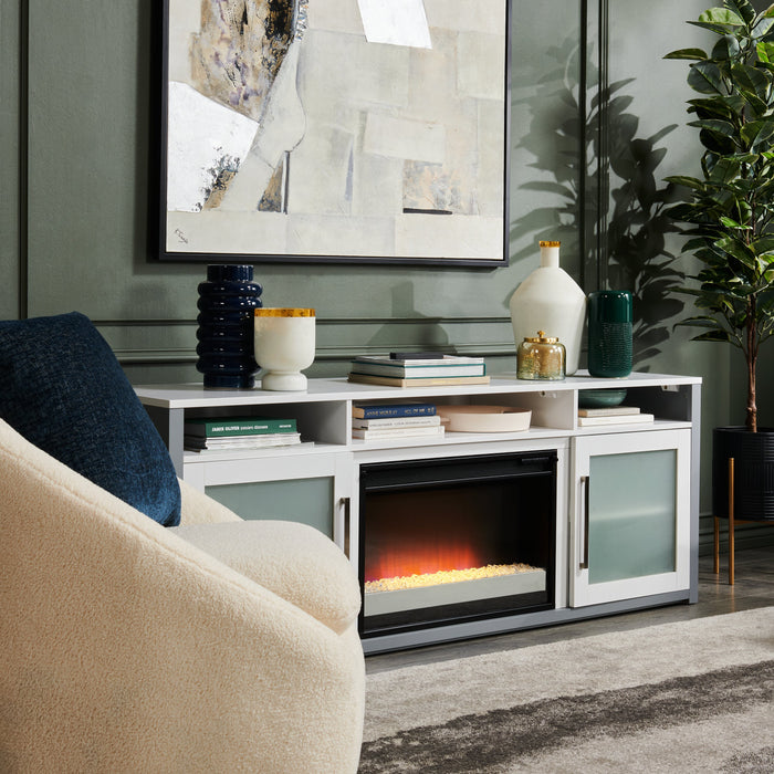 Forest Green 10\" Ceramic Grooved Vase