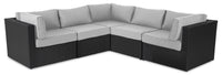 Barbados 5-Piece Patio Set – Grey