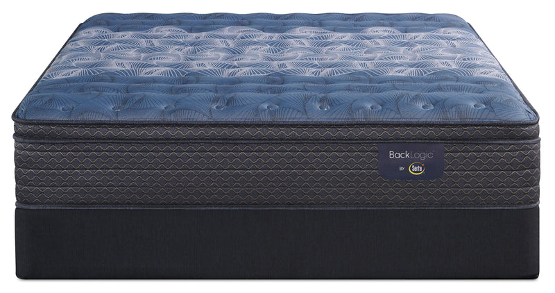Serta Back Logic 1.1 Eurotop Medium Queen Mattress Set