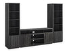 Brenner 104\" 3 Piece Entertainment Center with Storage for TVs Up To 60\" – Charcoal 