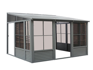 Gazebo Penguin Florence - Wall Mounted Solarium 10x12 Metal Roof