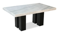 Cami Dining Table with Genuine Marble Top, 70