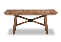 Cedar Extension Dining Table, Pine Wood, Trestle-Base, 72-96