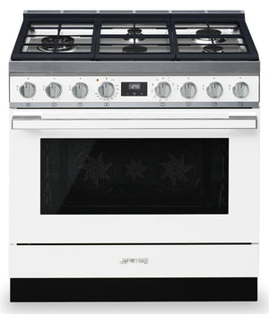 Smeg Portofino 4.5 Cu. Ft. Dual Fuel Range - CPF36UGMWH