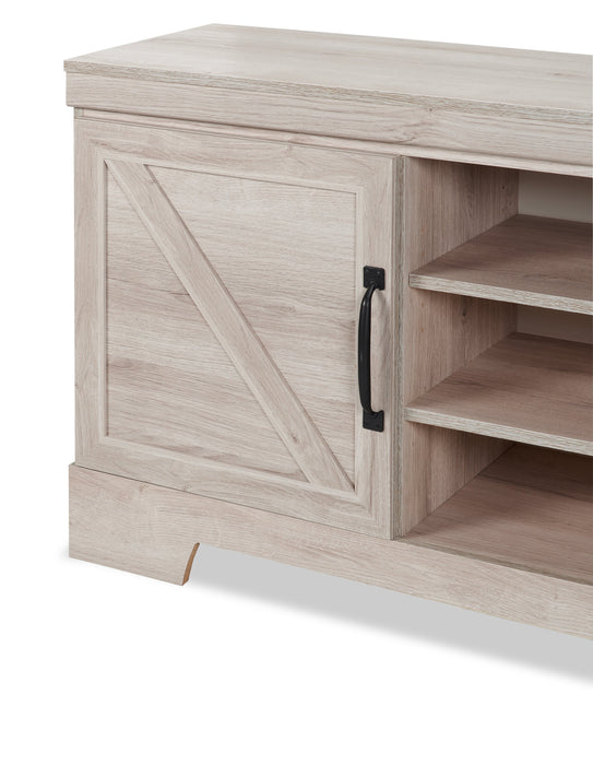 Davin 61\" Rustic TV Stand with Storage and Cable Management for TVs up to 70\"- Whitewash
