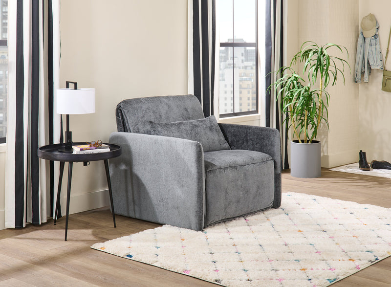 Dawn 42\" Chenille Fabric Sleeper Chair - Grey