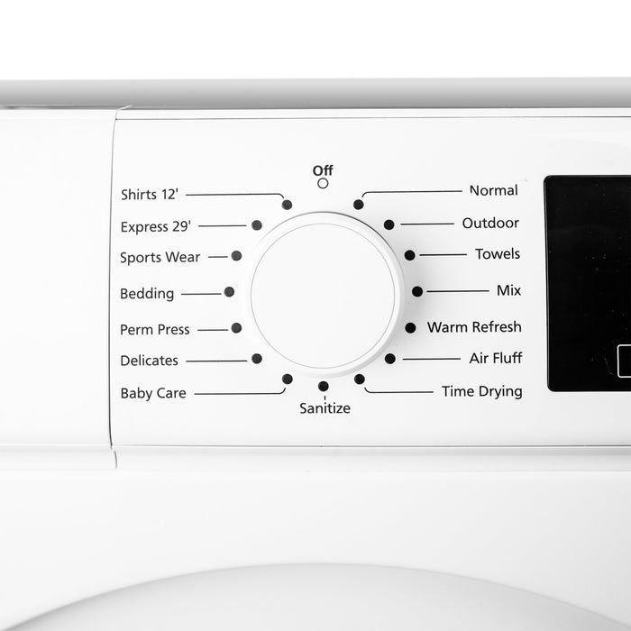 Danby 2.2 Cu. Ft. Compact Front-Load Washer with Steam and 4 Cu. Ft. Condensing Dryer - White 