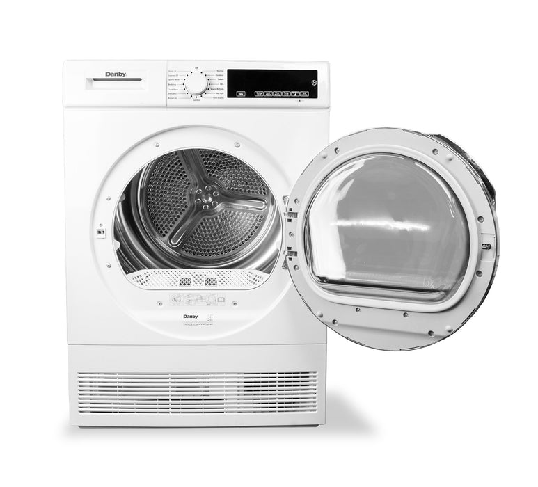 Danby 2.2 Cu. Ft. Compact Front-Load Washer with Steam and 4 Cu. Ft. Condensing Dryer - White 
