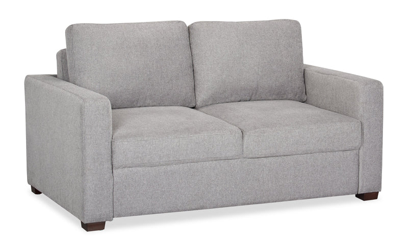 Drift 66.5\" Linen-Look Fabric Sleeper Sofa with Track Arms - Grey