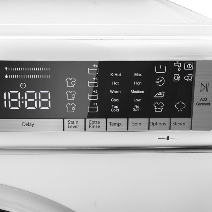 Danby 2.2 Cu. Ft. Compact Front-Load Washer with Steam and 4 Cu. Ft. Condensing Dryer - White 