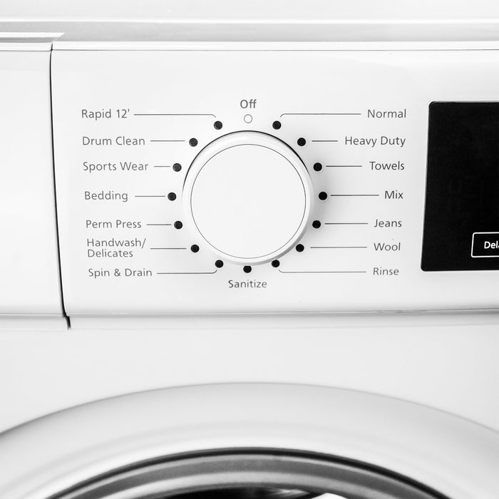 Danby 2.2 Cu. Ft. Compact Front-Load Washer with Steam and 4 Cu. Ft. Condensing Dryer - White 