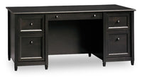 Edge Water 65.12” Executive Desk with 4 Drawers - Black 