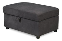 Element Linen-Look Storage Ottoman - Grey 