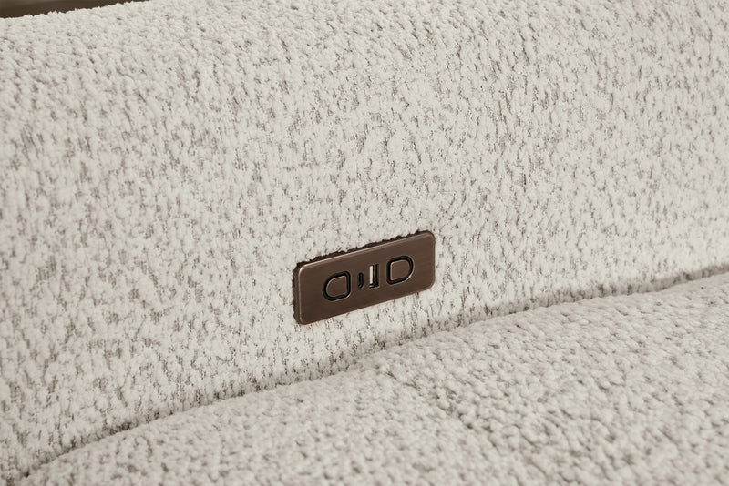 Scott Living Elevate Modular 7-Piece Right-Facing Chenille Fabric Power Sliding Sectional with Storage - Beige