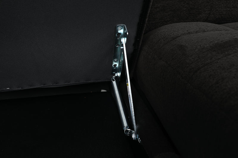 Scott Living Elevate Modular 7-Piece Left-Facing Chenille Fabric Power Reclining and Sliding Sectional - Ebony