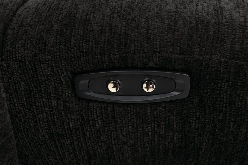 Scott Living Elevate Modular 7-Piece Left-Facing Chenille Fabric Power Reclining and Sliding Sectional - Ebony