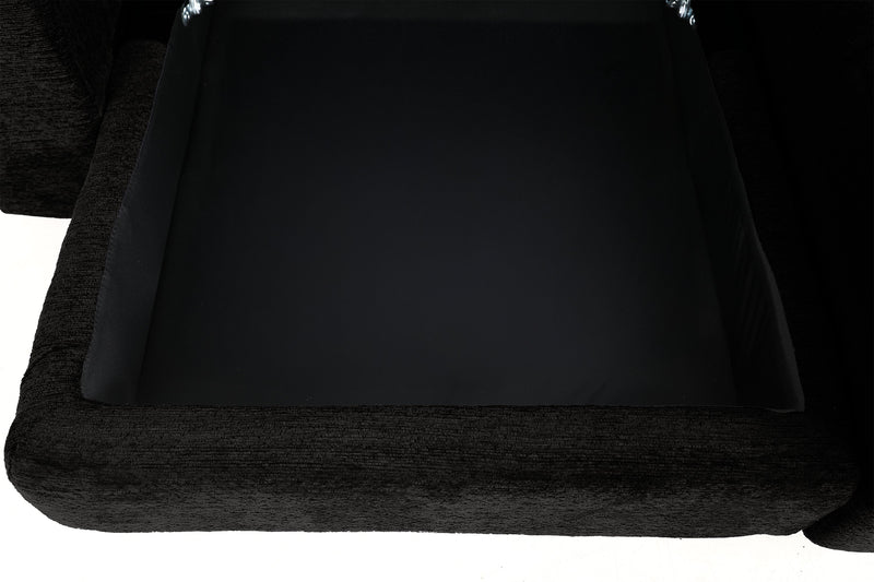 Scott Living Elevate Modular 7-Piece Left-Facing Chenille Fabric Power Reclining and Sliding Sectional - Ebony