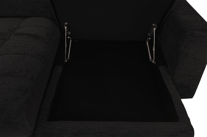 Scott Living Elevate Modular 3-Piece Right-Facing Chenille Fabric Power Reclining Sectional – Ebony