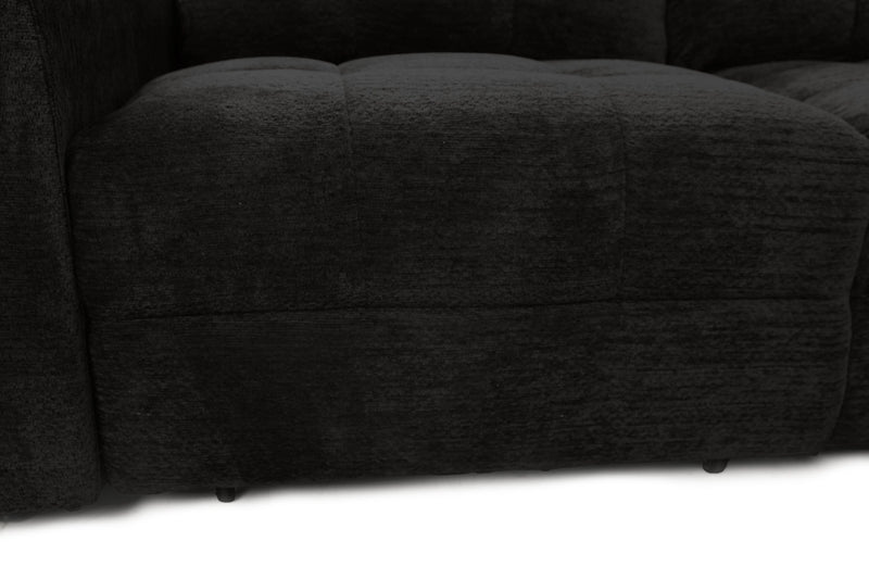 Scott Living Elevate Modular 82\" Chenille Fabric Loveseat with Power Sliding - Ebony