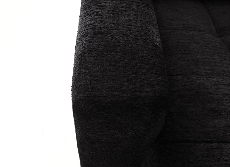 Scott Living Elevate Modular 82\" Chenille Fabric Loveseat with Power Sliding - Ebony