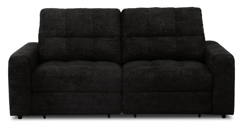 Scott Living Elevate Modular 82\" Chenille Fabric Loveseat with Power Sliding - Ebony