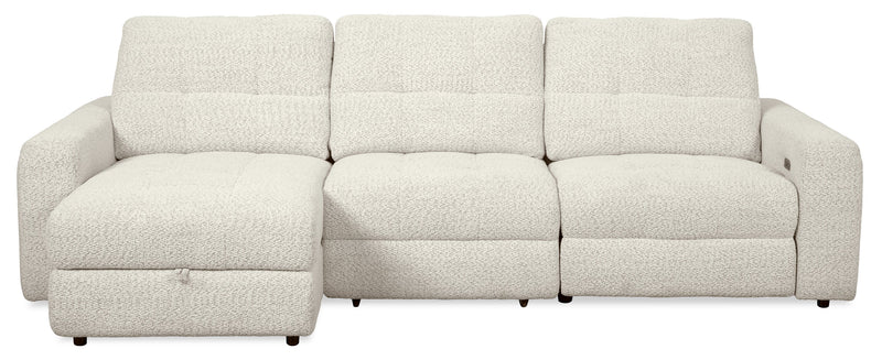 Scott Living Elevate Modular 3-Piece Left-Facing Chenille Fabric Power Reclining Sectional – Beige