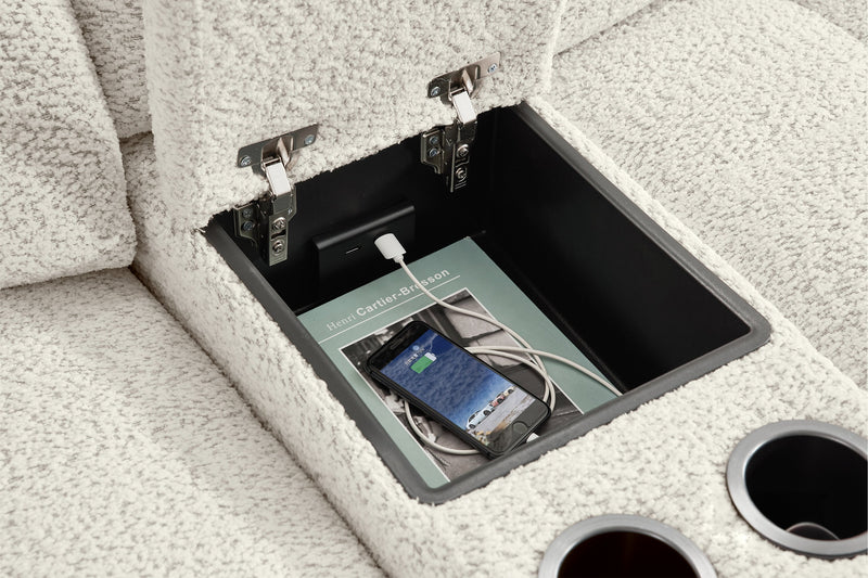 Scott Living Elevate Modular 7-Piece Left-Facing Chenille Fabric Power Reclining and Sliding Sectional - Beige