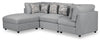 Evolve Sectional with Ottoman - Grey